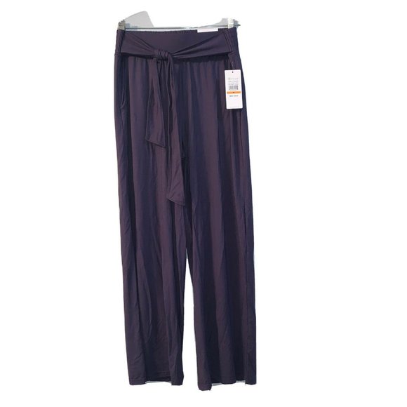 Gaiam Womens Light Navy Jersey Knit Wide Leg PARK TIE Pant Trousers M NWT - Picture 1 of 11